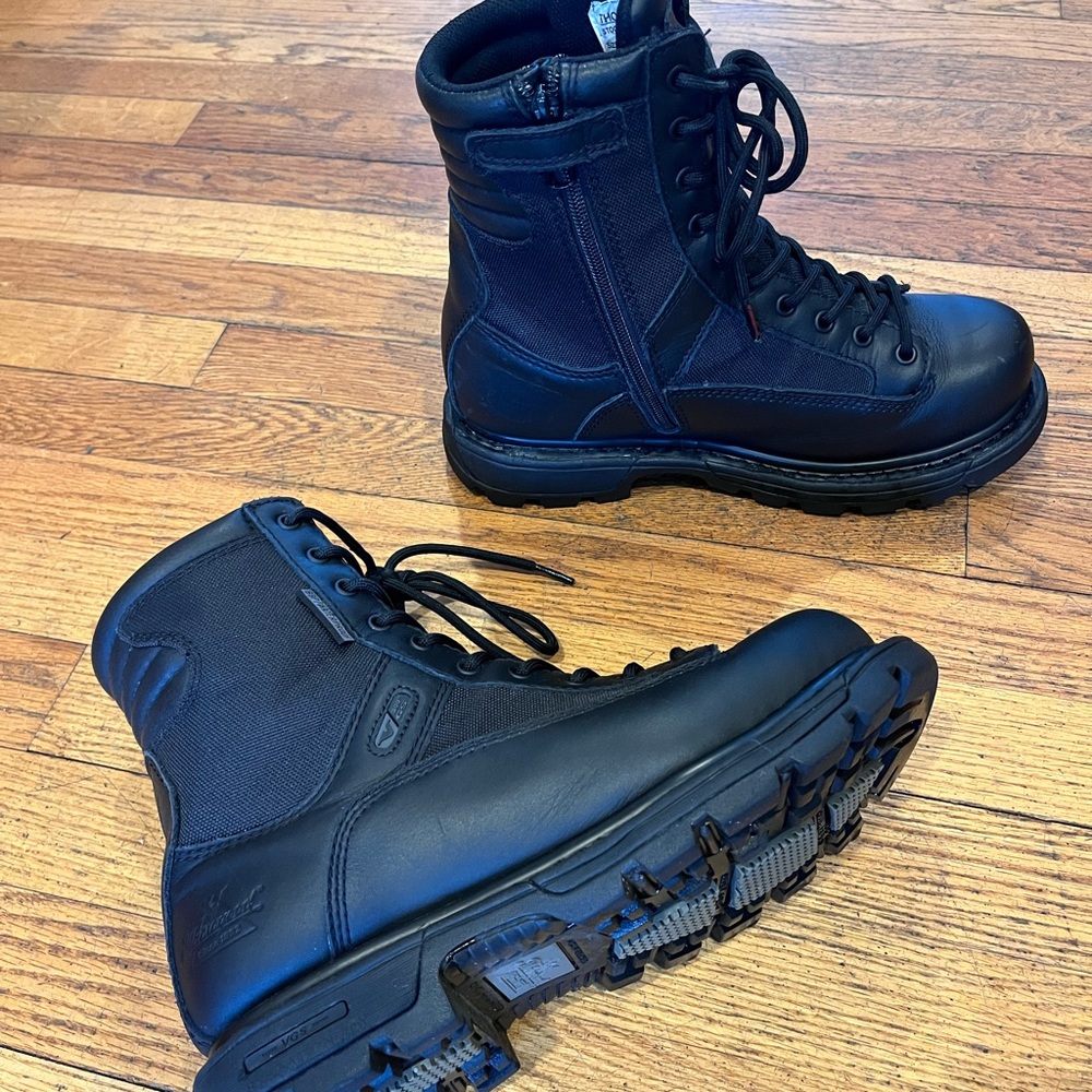 Thorogood Black Tactical insulated Boots zip sides
